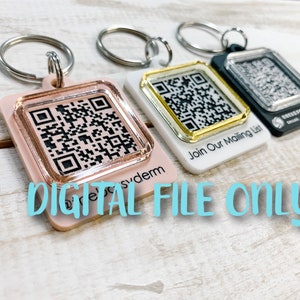 Key Chain File DIGITAL FILE QR Code Keychain File, Social Media File, Svg File ...