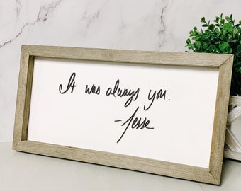 Personalized sign from handwriting, Custom Mother’s Day gift, Sentimental gift,