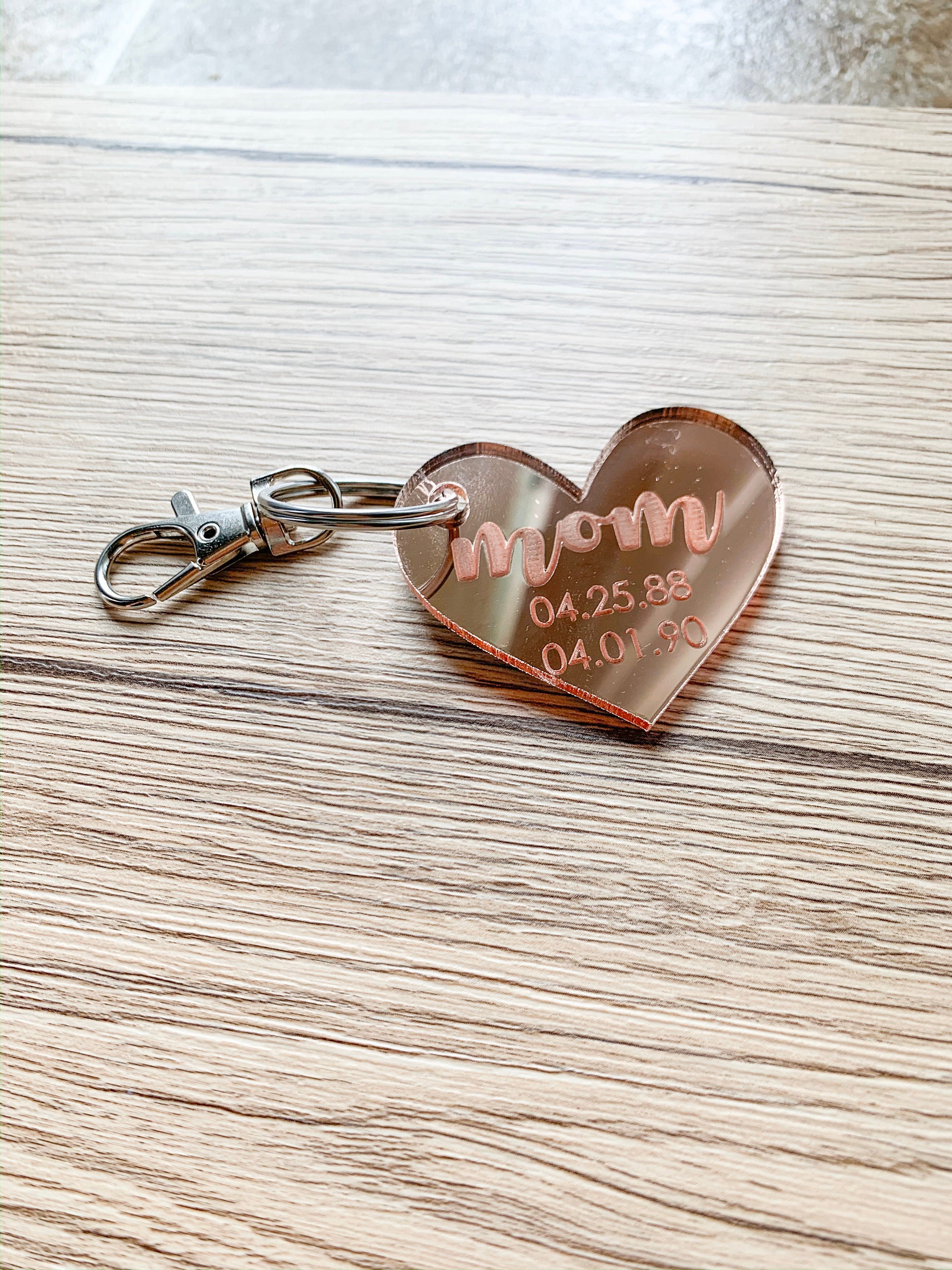 Personalized Mom name keychain Mothers day gift Customized Etsy