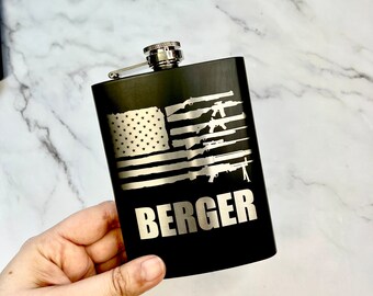 Father’s Day flask, Flask for men, Gift for him, Personalized engraved flask