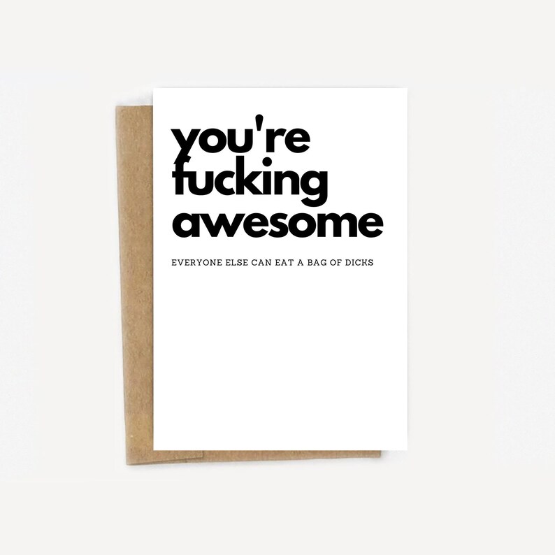 You're Awesome Funny Friendship Greeting Card Blank Card image 1