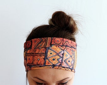 Ethnic Boho Headband women gift for her Headband Workout headband Running Fitness Headband Yoga Headband Print Headbands Cyber Monday Y48