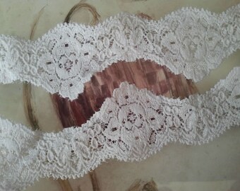 Lace Market 2 Metres 35mm 3.5cm Width White Lace Trim Trimming