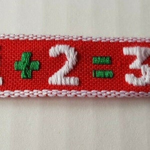 Red White Green Braid Trim 15mm 1.5cm 1/2" Wide Nursery Children Counting Please Choose Length