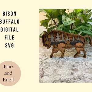 Bison Buffalo SVG Large Layered Bison Buffalo Digital Download SVG File Laser Cut File