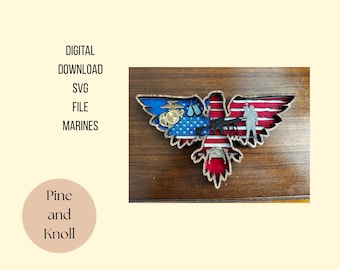 File SVG di un'aquila marina a strati (download digitale) – Design per taglio laser