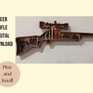 Rifle de caza de ciervos, escopeta, SVG, rifle en capas, archivo digital de caza de ciervos, descarga digital, archivo cortado con láser