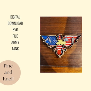 Army Tank Small Layered Military File Digital Download Eagle Layered File Laser Cutting SVG