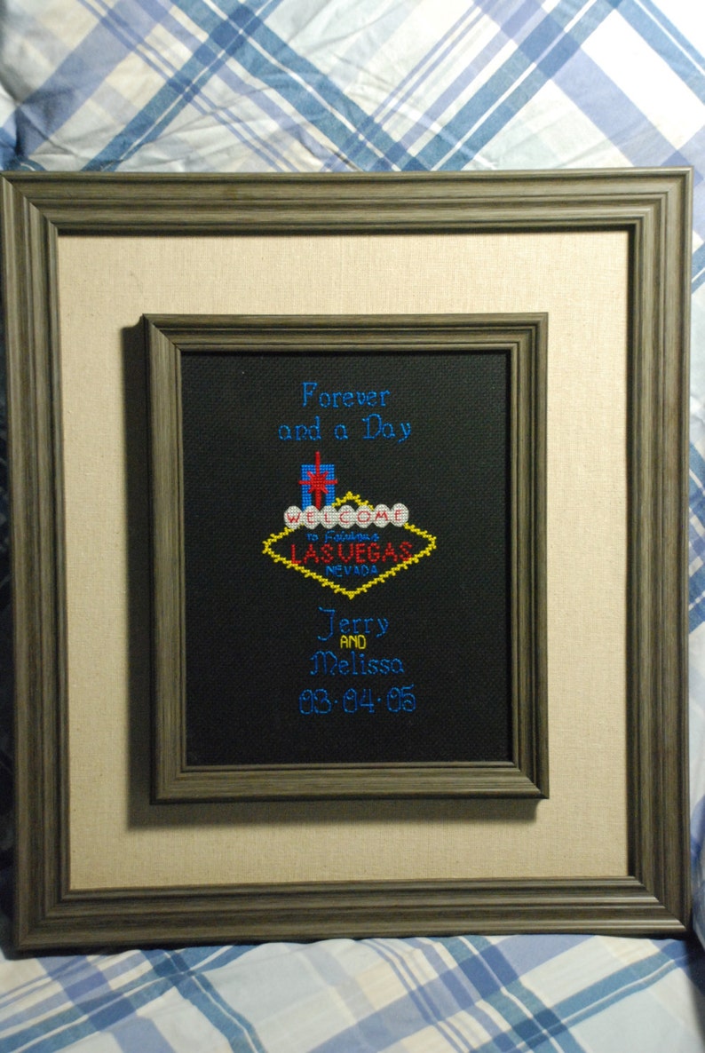 to Las Vegas Sign Cross Stitch Pattern Etsy