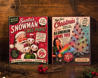 Christmas nostalgic magnets