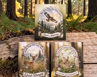 Woodland nature magnets