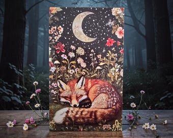 Fox under the moon Magnets.  2.75x4.5", unique gifting.