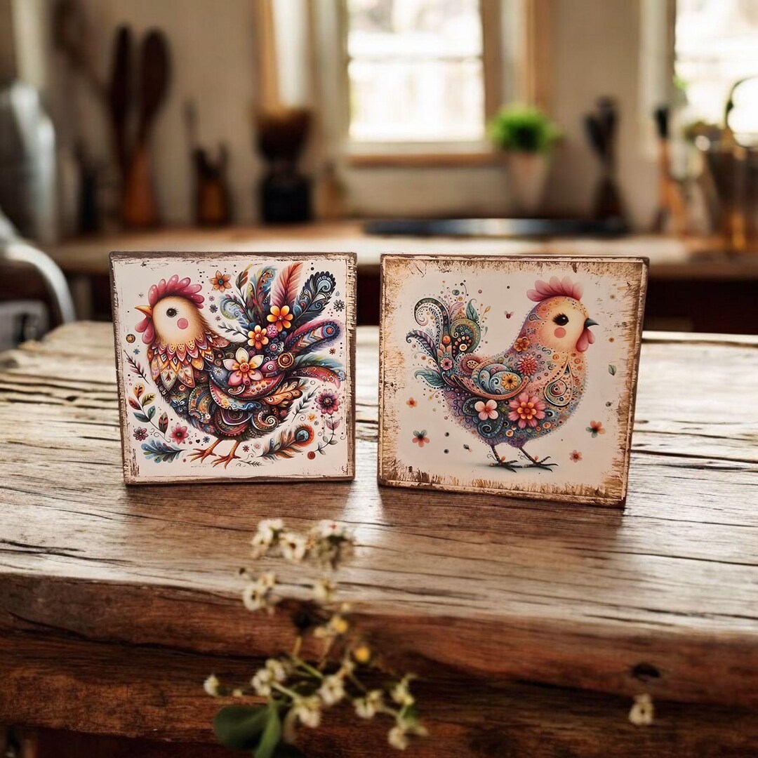 Home Sweet Home Rooster By Elizabeth Tyndall (Framed Small) - Beige main image 1