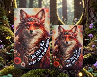 Be like a fox Magnets, 2 sizes available.