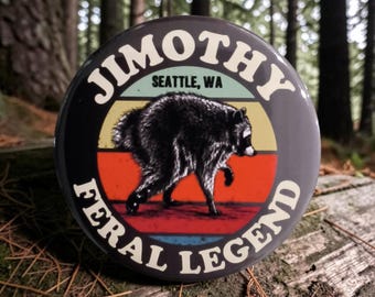 Jimothy the Racoon legend 2.5" round.