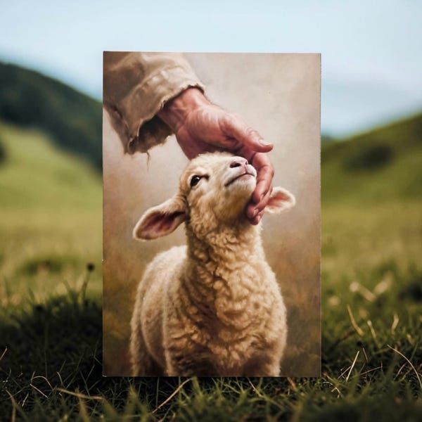 The Lamb of faith magnets, available in 2 sizes.