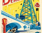 Beaumont Texas Vintage Art Poster - Lance LaRue Art