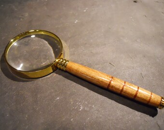 1:12th Scale Wooden Handle Magnifying Glass Dolls House Miniature Accessory