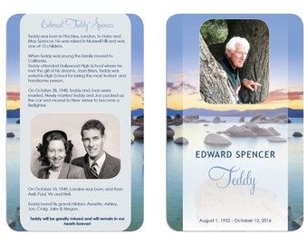 Benutzerdefinierte Foto Memorial Beerdigung Programm