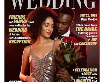 Magazine Photo Wedding Program full size size 8.75 x 11.25