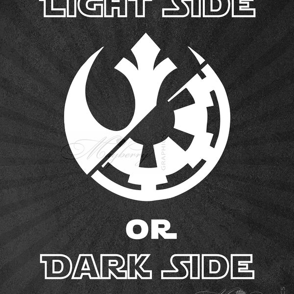 Light Side Dark Side - Etsy