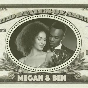 Stack of Million Dollar Couple Personalized Custom Wedding Notes