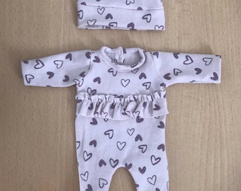 9 inch Herz Schläfer Set Reborn Silikonpuppe, Puppenkleidung für Reborn, Silikon Puppenkleidung, Schläfer für Tiny Mini Doll,