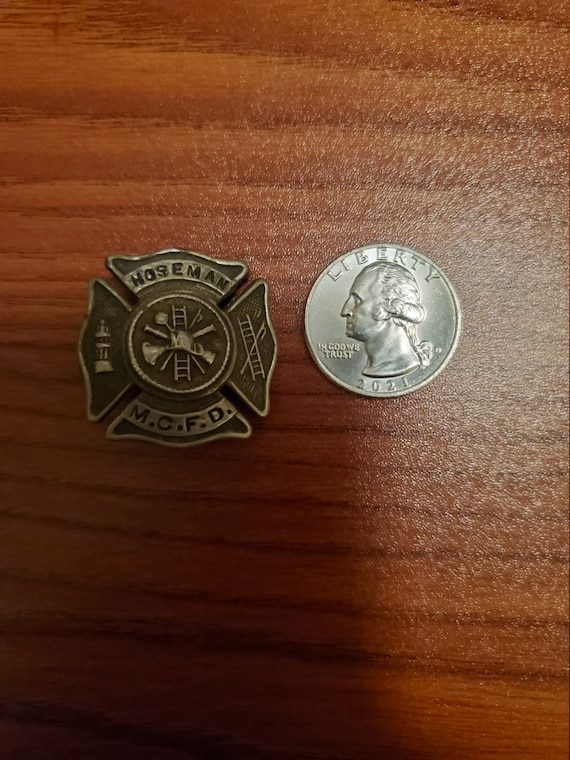 Vintage Michigan City IN? Mini Fire Dept Badge