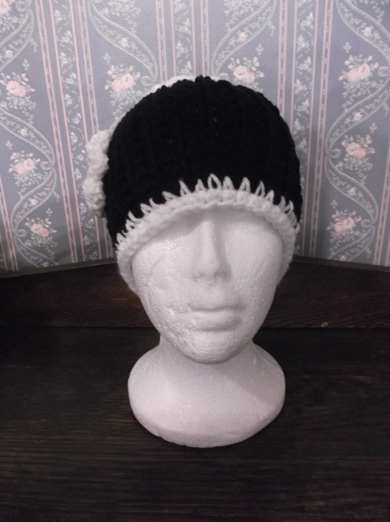 Cute And Trendy BlackWhite Handmade KnittedCrochet Ladies Headband Ear Warmers