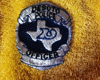 Small Desoto Texas Police Patch Ball Cap Size