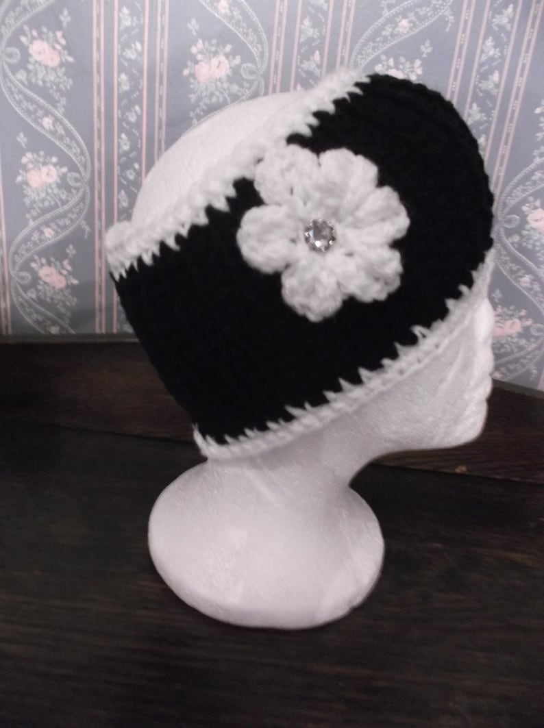 Cute And Trendy BlackWhite Handmade KnittedCrochet Ladies Headband Ear Warmers