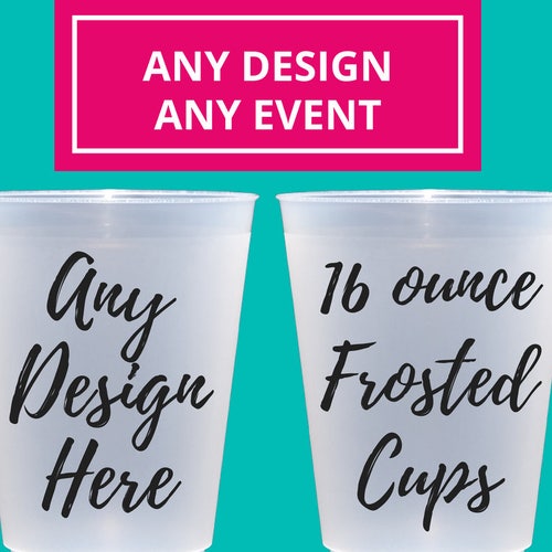 Personalized Shatterproof Cups Monogrammed Custom Frosted Etsy