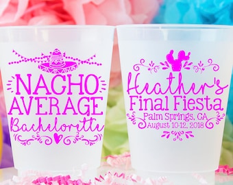 Beach Bachelorette Frosted Cup, Custom Frosted Cup, Final Fiesta Party, Hen Party Cups, Shatterproof Cup, Mexico Bachelorette, Bridal Favor