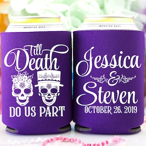 Halloween Wedding Gothic Wedding Till Death Do Us Part Personalized Wedding Favors for Guests Sugar Skull Day of the Dead Dia de los Muertos