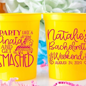Personalized Cups Wine Cups Bachelorette Gifts Bachelorette Favor Custom Plastic Party Cups Beach Bachelorette Weekend Stadium Cups