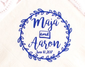 Monogram Napkins, Rehearsal Dinner Napkins, Rustic Wedding Napkins, Monogrammed Wedding Napkins, Personalized Napkins, Wedding Favor