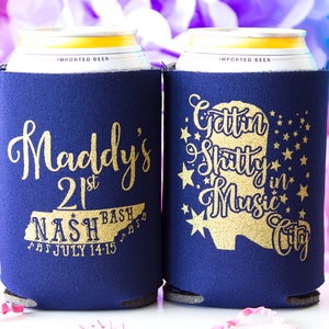 Personalized 21st Birthday Party Favors Koozies (20104) Finally Legal