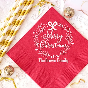 Christmas Napkins, Holiday Napkins, Party Napkins, Holiday Table, Cocktail Napkins, Beverage Napkins, Cocktail Party, Gift Exchange, Wedding