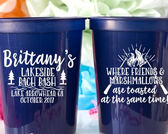 Bachelorette Party Favors Bachelorette Party Cups Lake Bachelorette Bridesmaid Gift Hen Party Cups Bridal Shower Cup River Beach Lodge