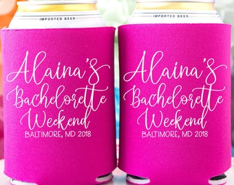 Bachelorette Party Favors Bachelorette Party Decorations Beach Bachelorette Coolers Personalized Can Coolers Mexico Bachelorette Gifts