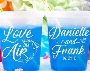 Color Changing Cups, Custom Cups, Mood Cups, Wedding Cups, Monogram Cups, Personalized Cups, Wedding Favor, Party Cups, Plastic Stadium Cups