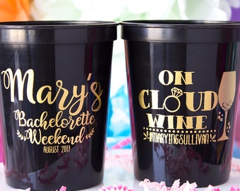 On Cloud Wine, Bachelorette Party Favor, Custom Party Cup, Bachelorette Cups, Bachelorette Weekend, Hens Weekend, Bachelorette Getaway