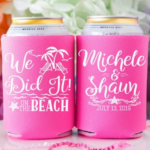 We Did it On the Beach Personalized Wedding Favors for Guests Destination Wedding Mexico Cabo Miami Beach Wedding Gift Tropical Wedding