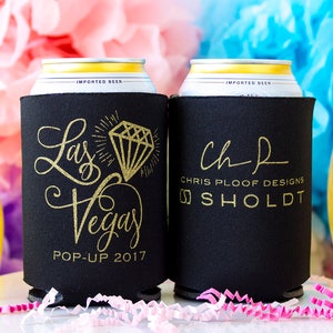 Can Cooler, Logo Cooler, Personalized Can Cooler, Monogram Favor, Small Business, Bachelorette, Vacations, Birthday Parties, Beer Holder