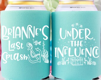 Last Splash Bachelorette Party Can Coolers, Mermaid Bachelorette, Under the Influence, Mexico Bachelorette Weekend, Beach Beer Holder