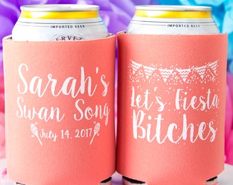 Let's Fiesta Bitches Bachelorette, Bachelorette Favor, Bachelorette Party, Bridal Party, Hen Party, Can Cooler, Wedding Party, Girls Weekend