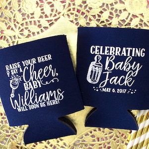 Baby Shower Favors, Baby Shower Party, Can Coolers, Party Favors, Gender Reveal, Couples Shower, Welcome Baby, Boy or Girl, Baby Boy Shower