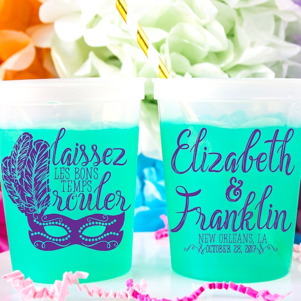 mardi gras party cups