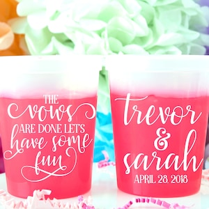 Personalized Cups, Color Changing Cups, Mood Cups, Wedding Cups, Party Cups, Custom Party Cups, Wedding Favors, Bridal Shower, Stadium Cups