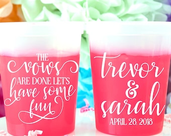 Personalized Cups, Color Changing Cups, Mood Cups, Wedding Cups, Party Cups, Custom Party Cups, Wedding Favors, Bridal Shower, Stadium Cups